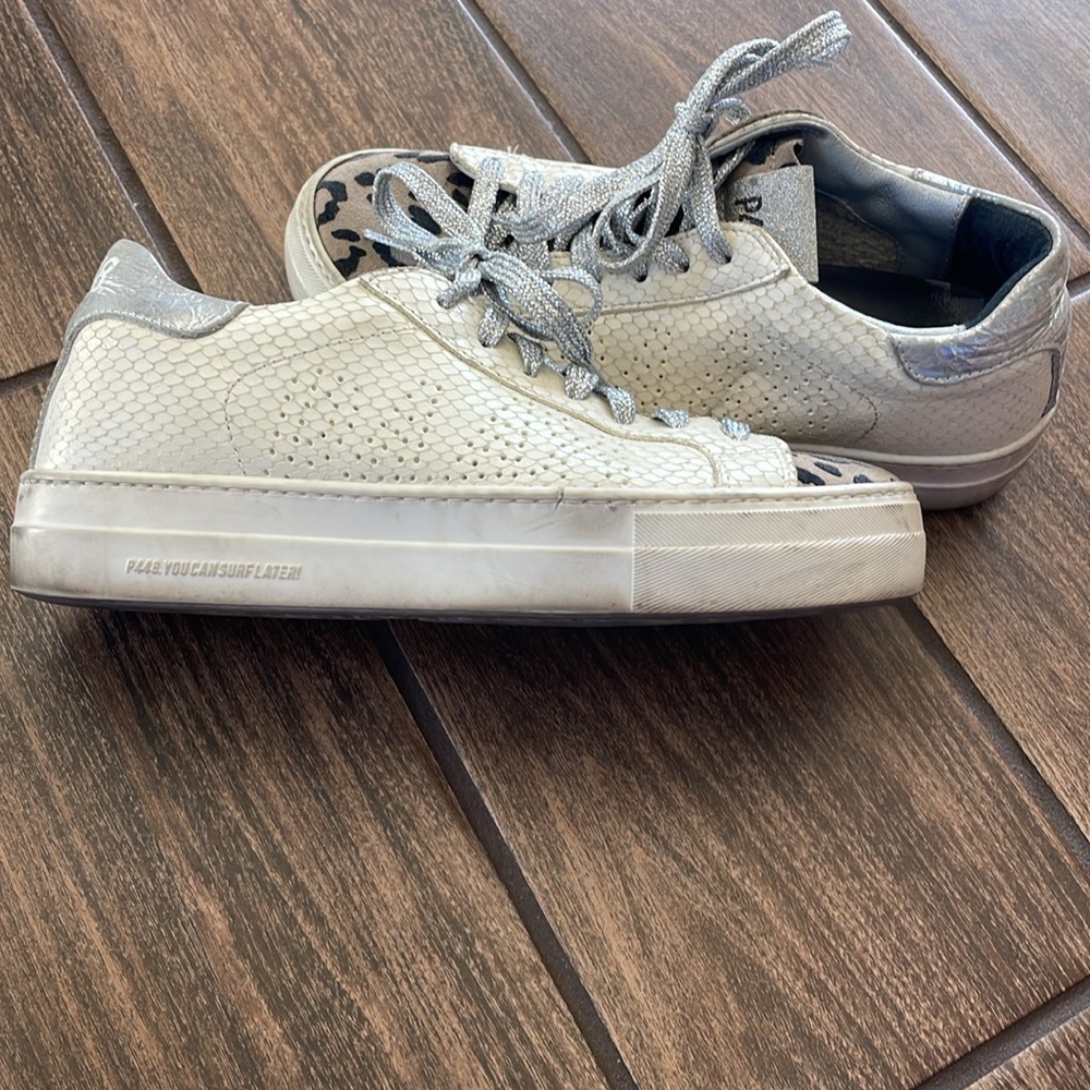 Thea Python Roccia White Leather Platform Sneaker… - image 3